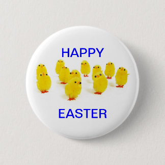 Easter chicks pinback button