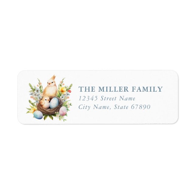 Easter Chicks Return Address Labels (Front)