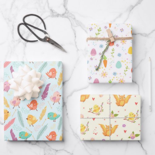 Easter Chicks Wrapping Paper Sheets