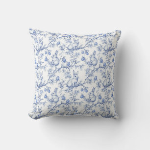 Easter Chinoiserie Toile De Jouy Pillow 