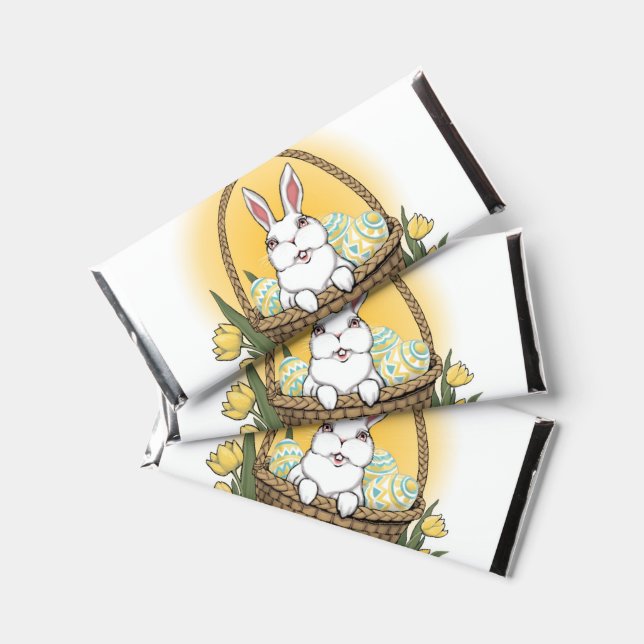 Easter Chocolate Bar Custom Easter Bunny Candy Bar (Front)