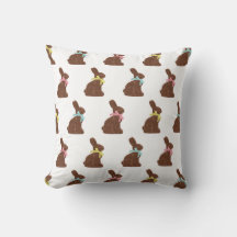 Easter Chocolate Bunny & Colorful Decorated Eggs