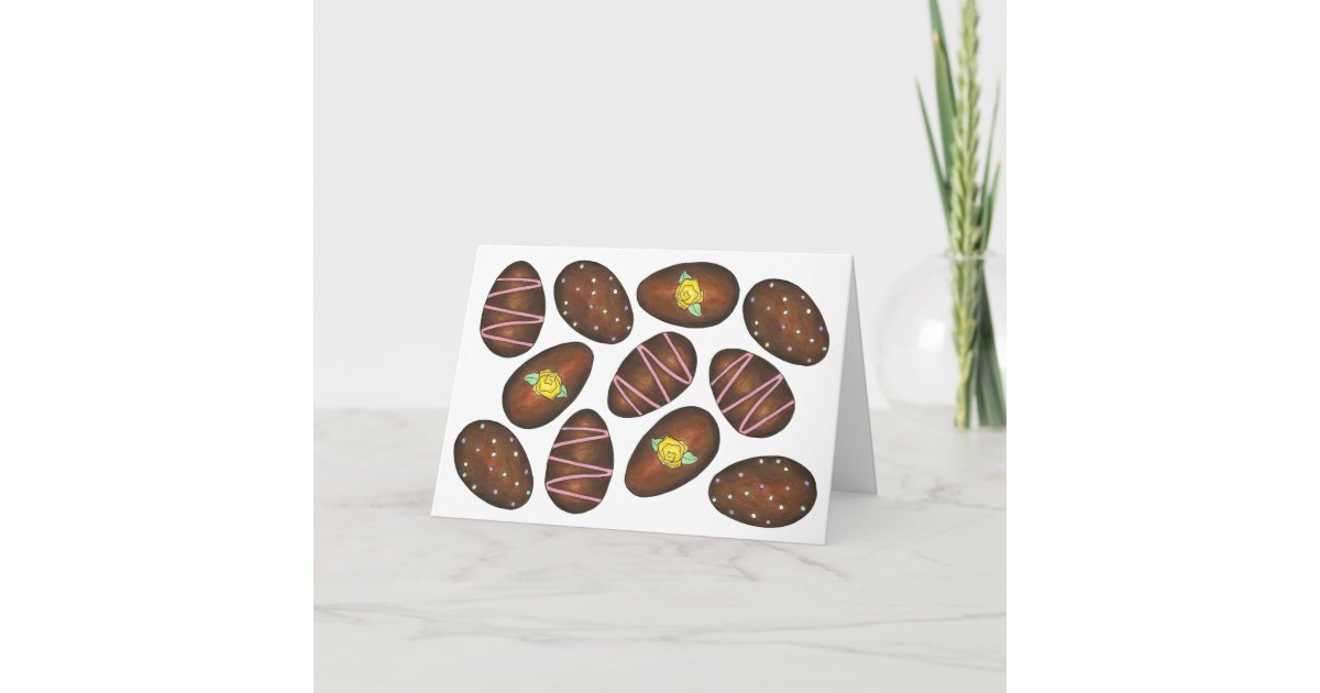 Easter Chocolate Buttercream Egg Candies Holiday Card Zazzle