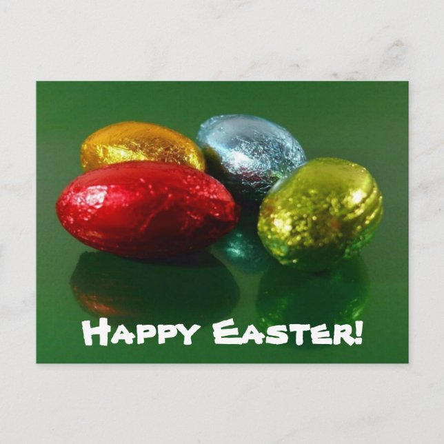 Easter Chocolate Candy Postcard (Front)