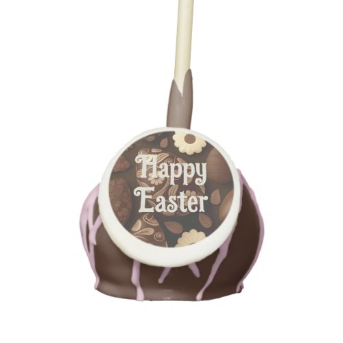 Easter chocolate eggs illustration cake pops