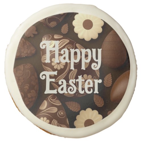 Easter chocolate eggs illustration sugar cookie