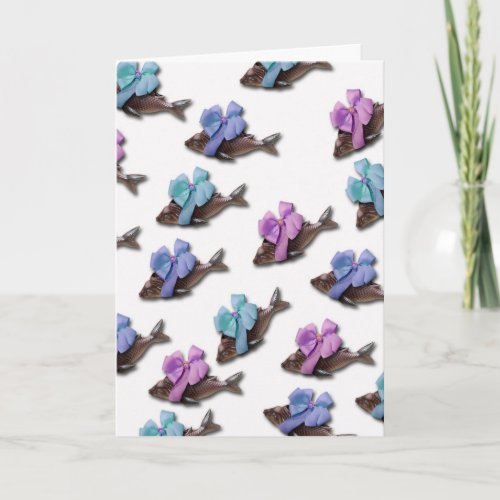 Easter Chocolate Fish Poisson dAvril Holiday Card