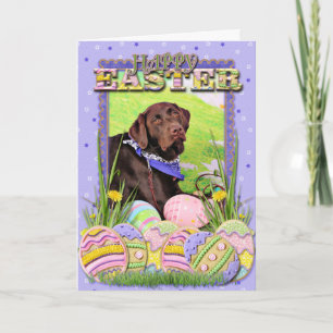 Easter - Chocolate Labrador - Hershey Holiday Card