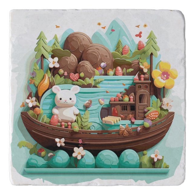 Easter chocolate trivet (Front)