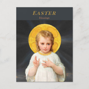 Easter Christ child blessing by Émile Munier Holiday Postcard