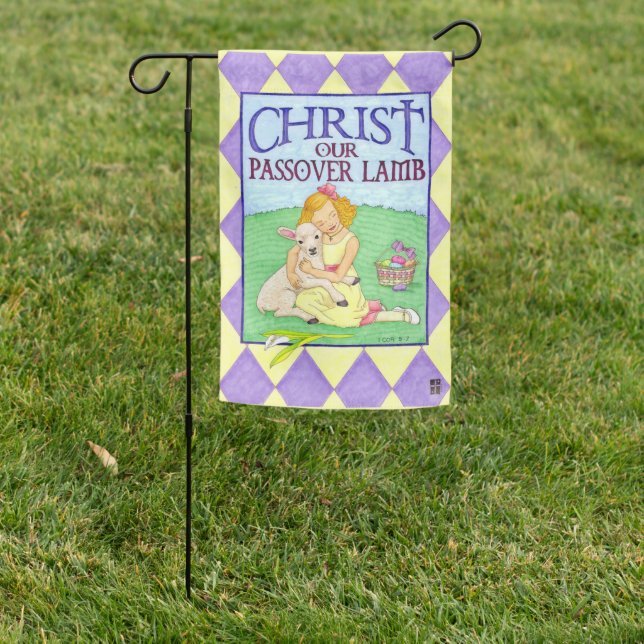 Easter Christ Our Passover Lamb Garden Flag (In SItu)