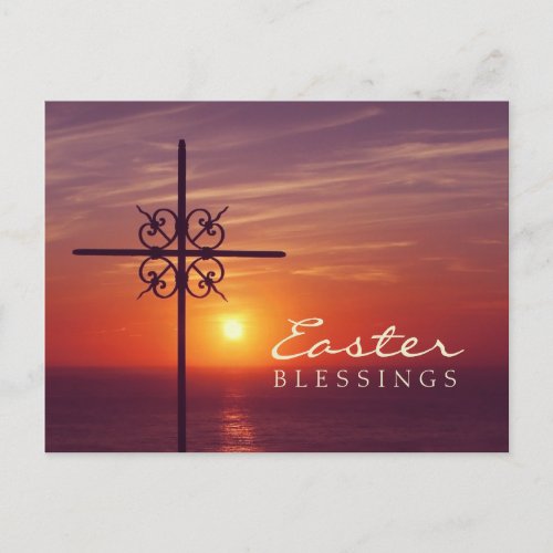Easter Christian Cross postcard