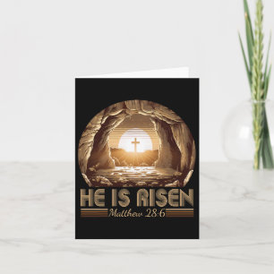 Easter Christian He Is Risen Jesus Empty Tomb Men  Card