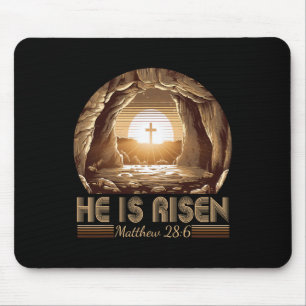Easter Christian He Is Risen Jesus Empty Tomb Men  Mouse Pad
