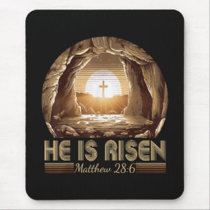 Easter Christian He is Risen Jesus  Mouse Pad