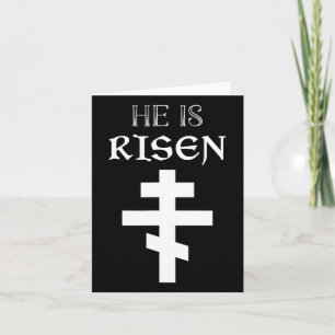 Easter Christian He Is Risen Resurrection Orthodox Card