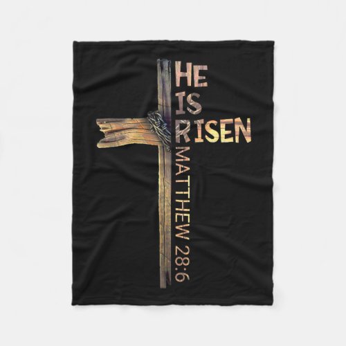 Easter Christian He Is Risen Sun Resurrection Men  Fleece Blanket