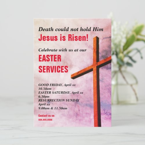 EASTER CHURCH SERVICES  Jesus is Risen  Invitation
