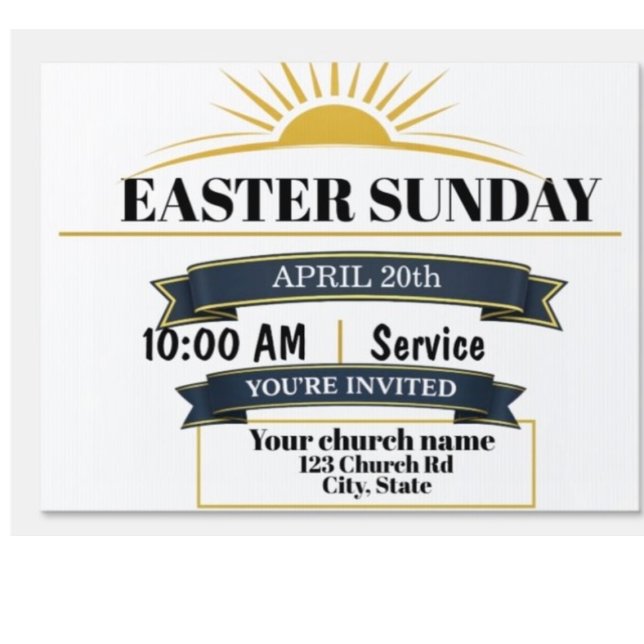 Easter Church Yard Sign You’re Invited (Creator Uploaded)