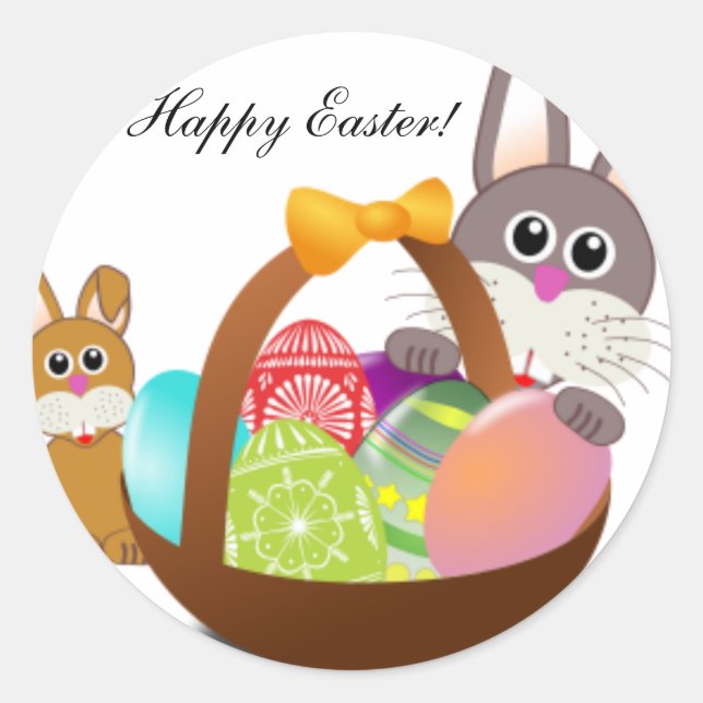 Easter Classic Round Sticker (Front)
