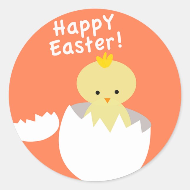 Easter Classic Round Sticker (Front)