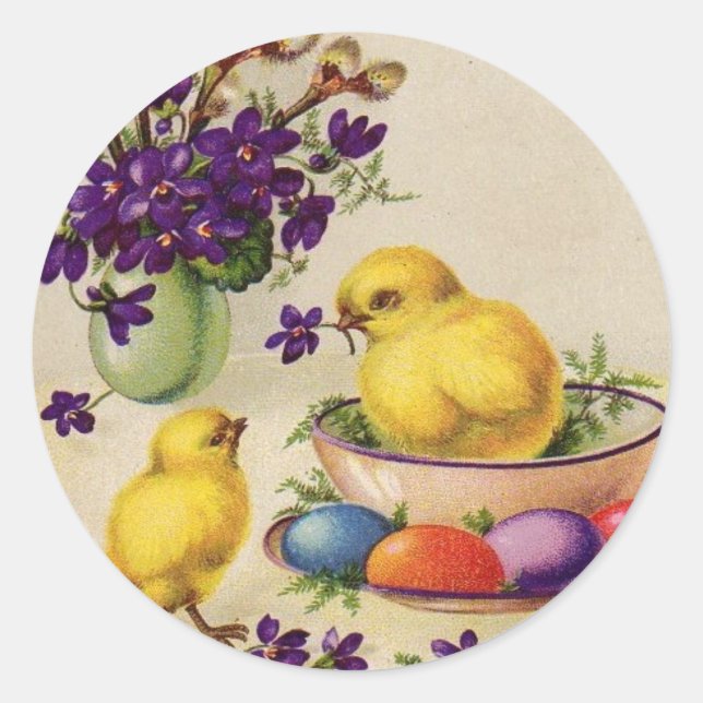 Easter Classic Round Sticker (Front)