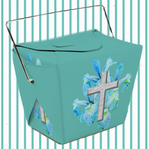 Easter Cluster of Blue Irises Takeout Favor Boxes