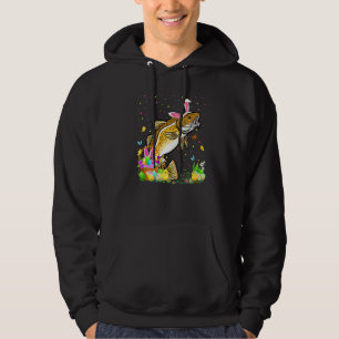 Easter Cod Fish Bunny Egg Hunting Cod Easter Sunda Hoodie