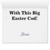 Easter Cod Funny Greeting Card (Inside Horizontal (Bottom))
