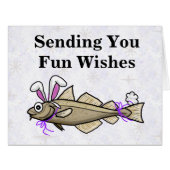Easter Cod Funny Greeting Card (Front Horizontal)