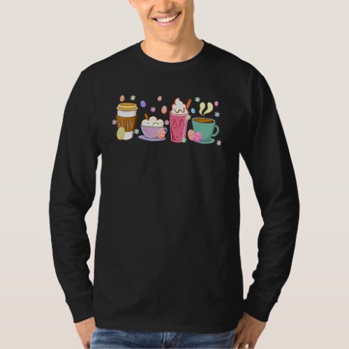 Easter Coffee Egg Iced Coffee Lover Happy Easter D T_Shirt
