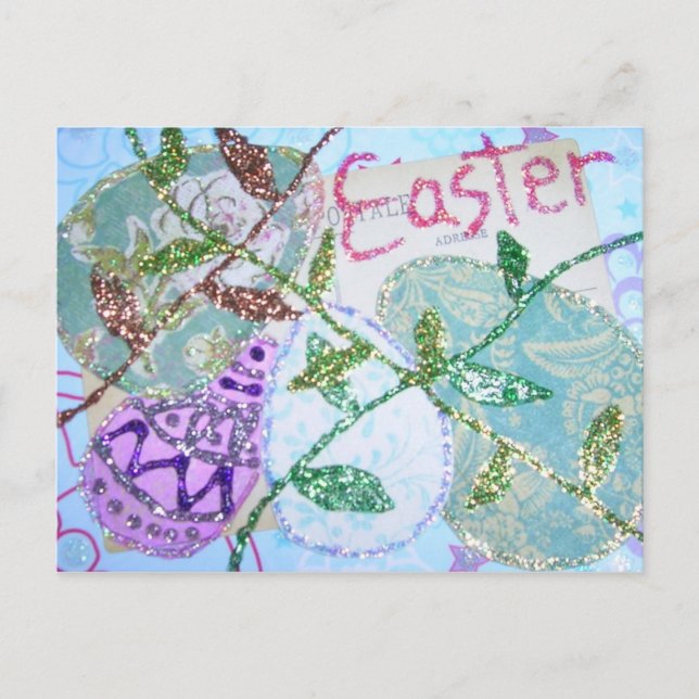 Easter Collage Holiday Postcard (Front)