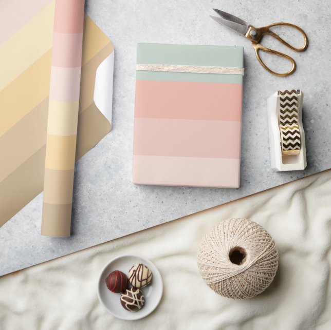 Easter Color Stripes Pattern Wrapping Paper (Crafts)
