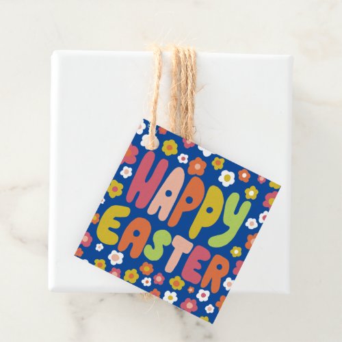 EASTER Colorful Daisies Floral Retro Modern CUSTOM Favor Tags