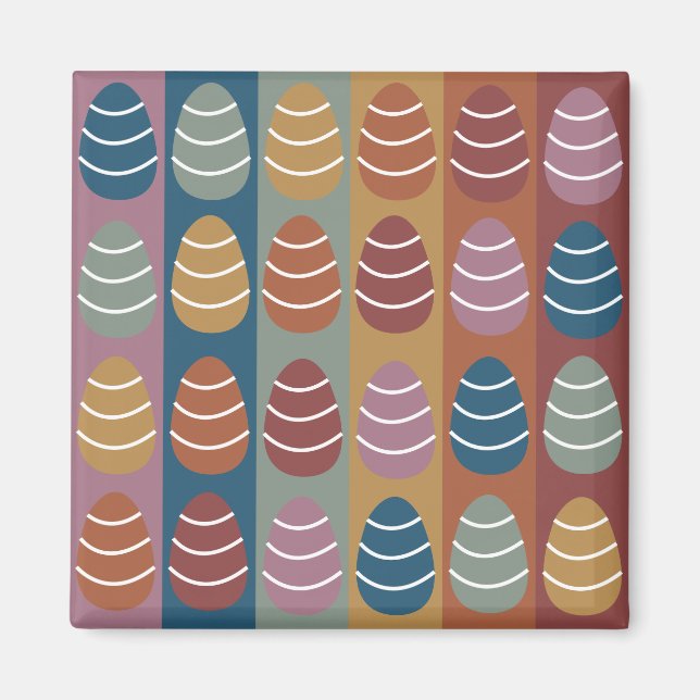 Easter Colorful Easter Eggs Happy Easter  Magnet (Front)