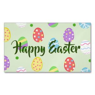 Easter colorful Eggs Festive Business Card Magnet
