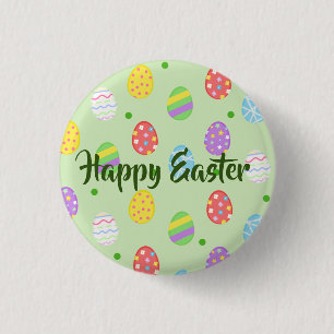 Easter colorful Eggs Festive Button