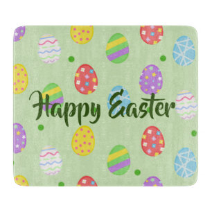 Easter colorful Eggs Festive Cutting Board