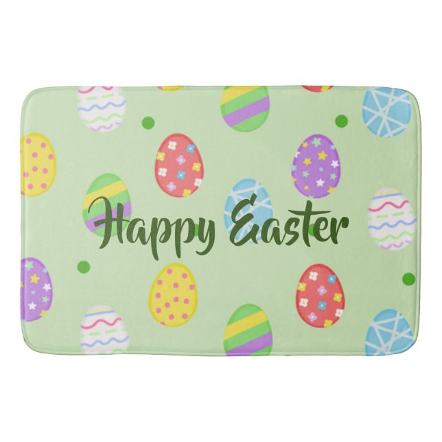 Easter colorful Eggs Festive        Doormat Bath Mat (Front)