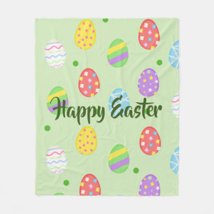 Easter colorful Eggs Festive         Fleece Blanket