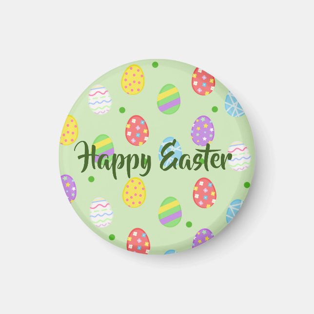 Easter colorful Eggs Festive   Magnet (Front)