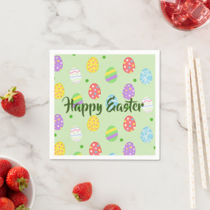 Easter colorful Eggs Festive      Napkins