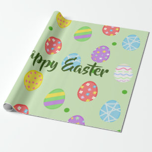 Easter colorful Eggs Festive Wrapping Paper
