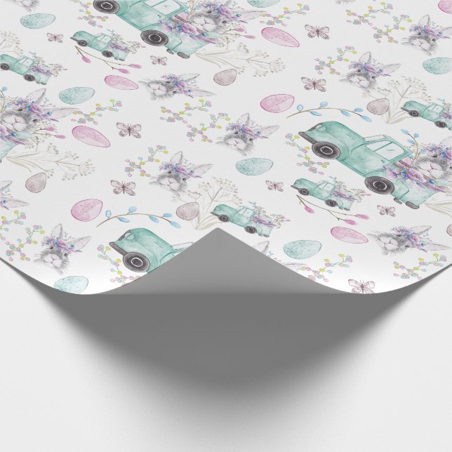 Easter Colorful Hand Painted Wrapping Paper (Corner)