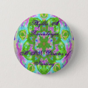 Easter colorful kaleidoscope design image pinback button