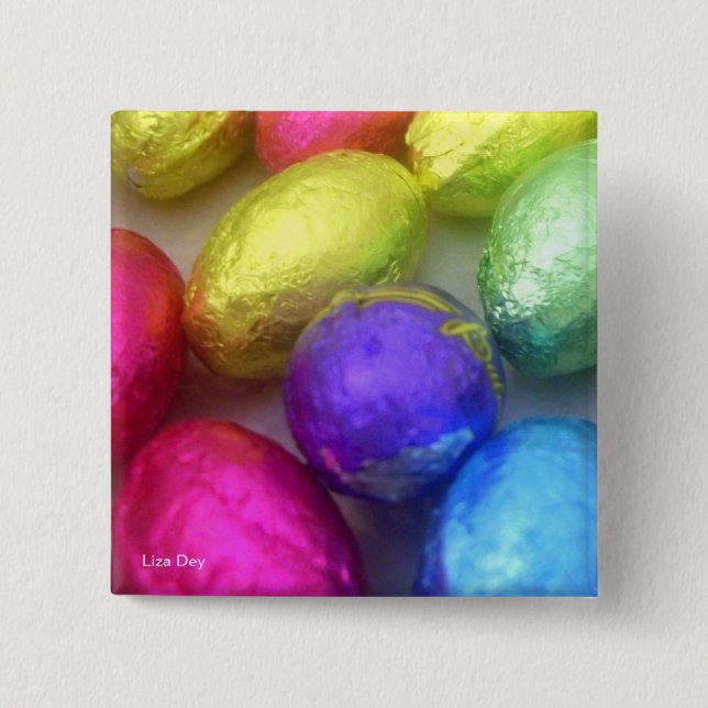 'Easter Colors' Square Button (Front)
