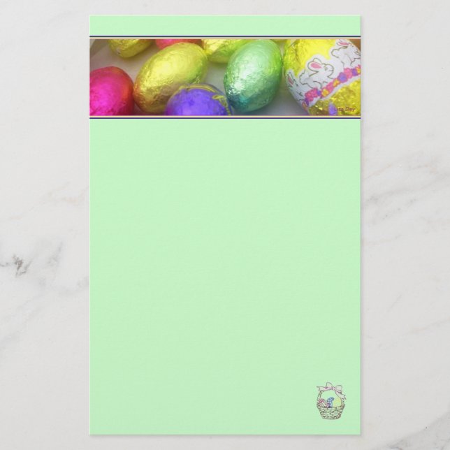 'Easter Colors' Stationery (Spring Green) (Front)