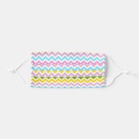 Easter Colors Striped Zigzag Design Adult Cloth Face Mask