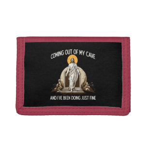 Easter Coming Out My Cave Jesus Tri-fold Wallet