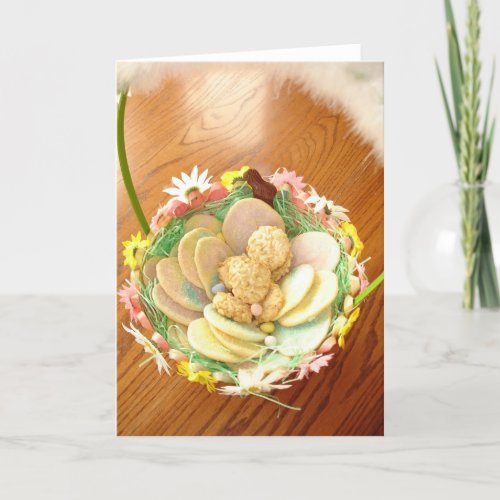 Easter Cookie Basket Holiday Card